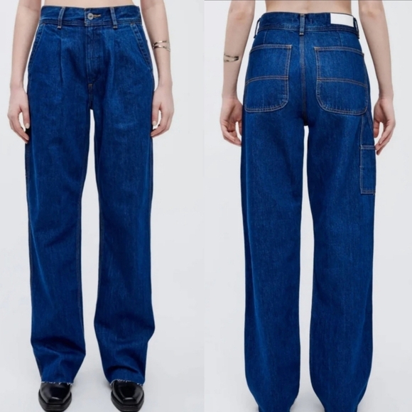 RE/DONE Utility Loose Oversized Jeans In True Rinse Size 25 Waist 30 - Picture 1 of 16